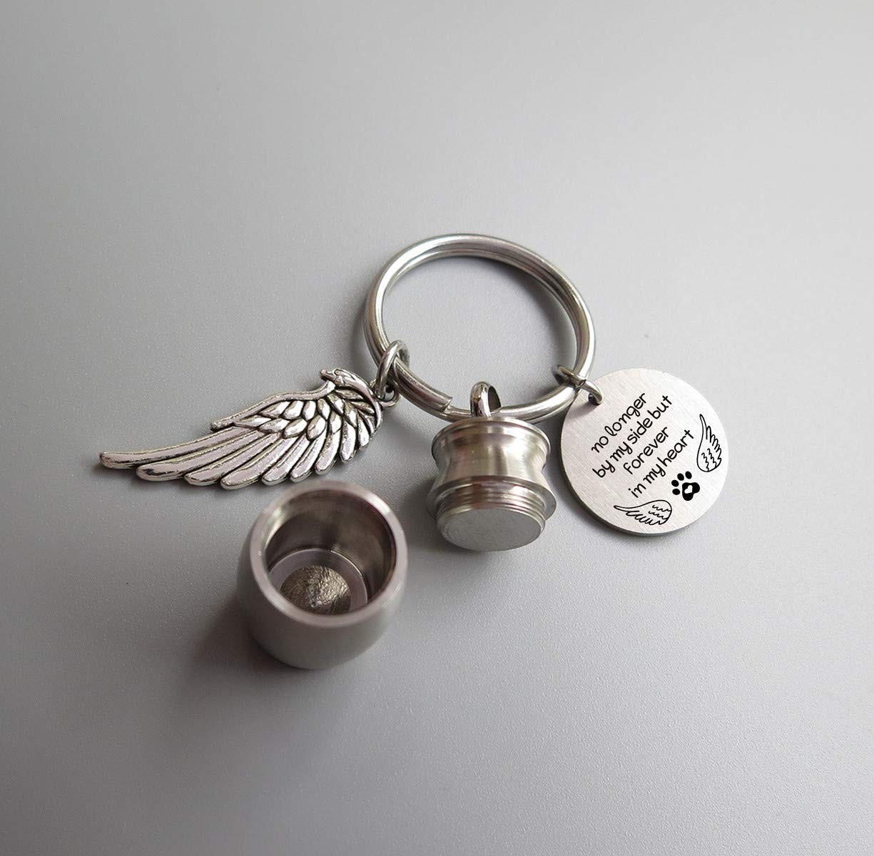 Small Cremation Urn for Pet Ashes Mini Memorial Holder Key Chain Keepsake