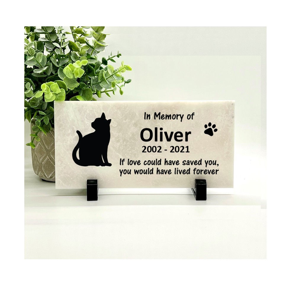 Cat Memorial Stone – Personalized Sympathy Gift – Memorial Gift for Cat Loss