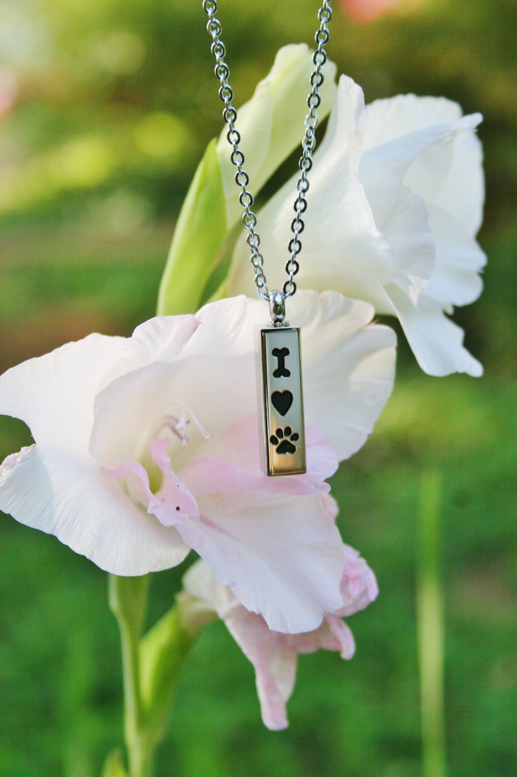 Pet Cremation Jewelry Pendant Urn Necklace for Ashes Dog Bone Heart Paw Print