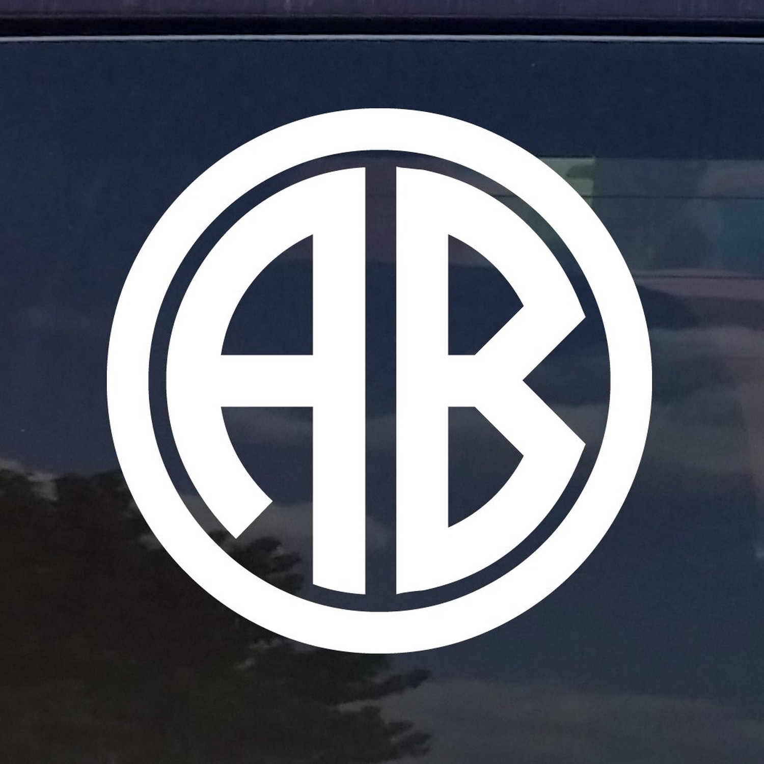 Custom Personalized Vine or Circle Monogram Initials Sticker Decal Compatible…
