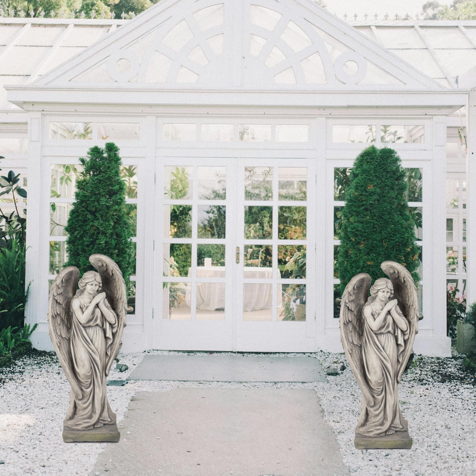 Outdoor Statues Angel Décor Garden Statue – 34 inch Large Garden Angels Out