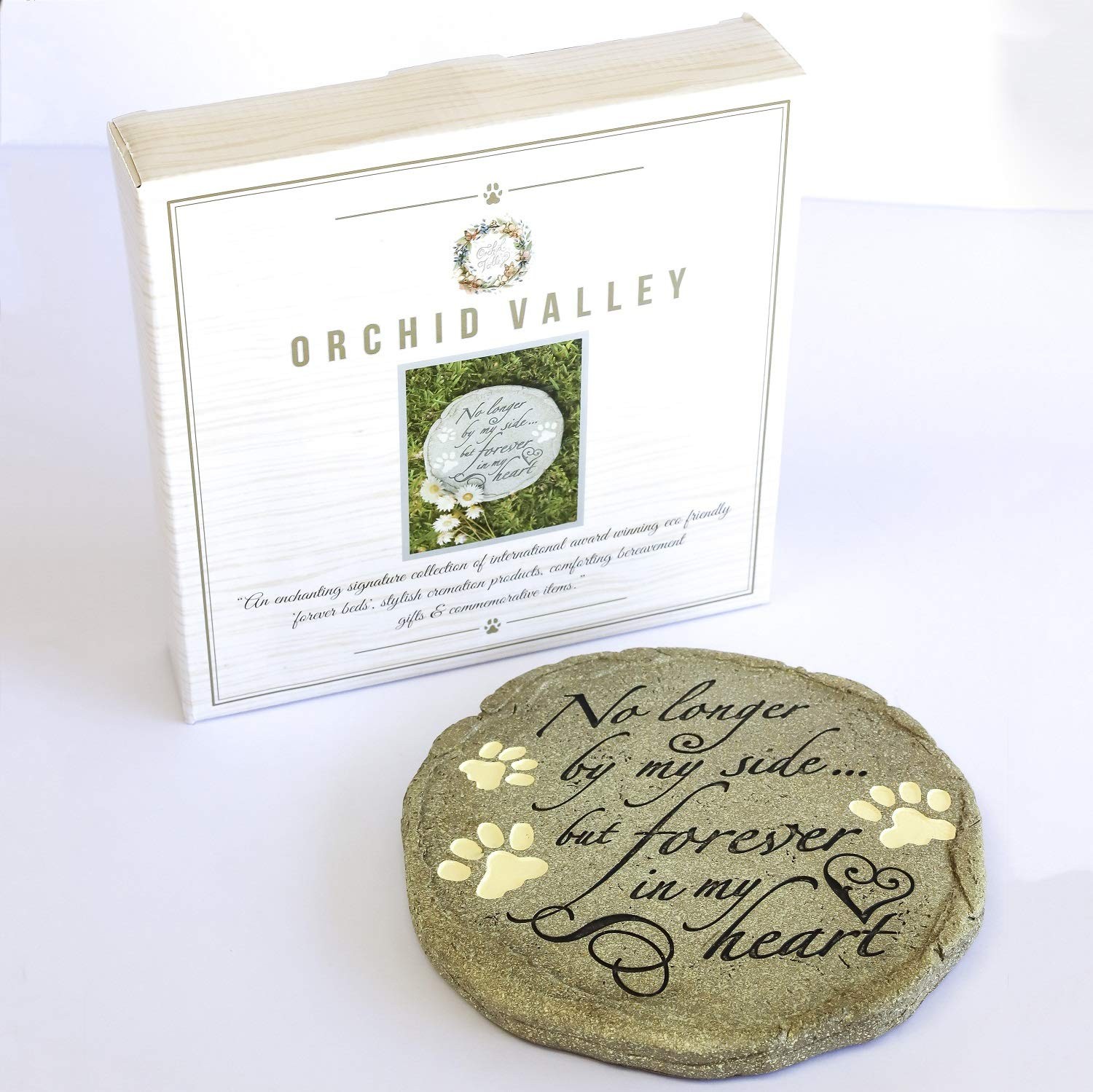 Orchid Valley Cat Or Dog Grave Marker Or Garden Memorial Stone. No Longer By My