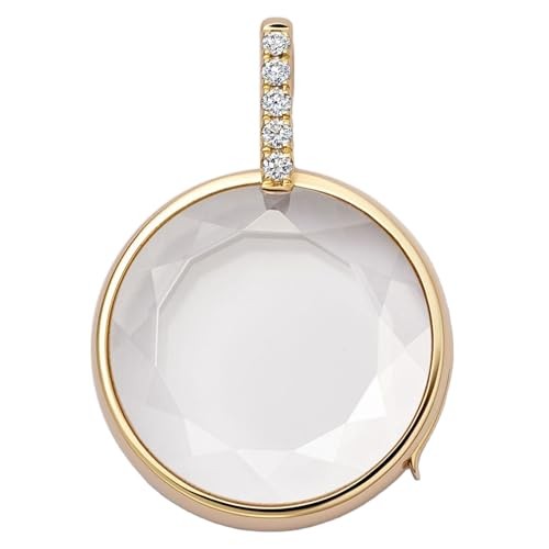 Women Locket Necklace Titanium steel Round 18K Photo Lockets that Hold Gold