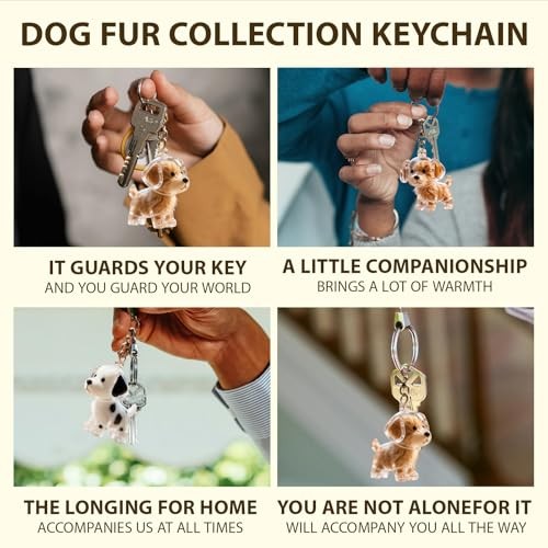 Pet Memorial Keychain Refillable Hair Locket Charm for Grieving or Celebrating