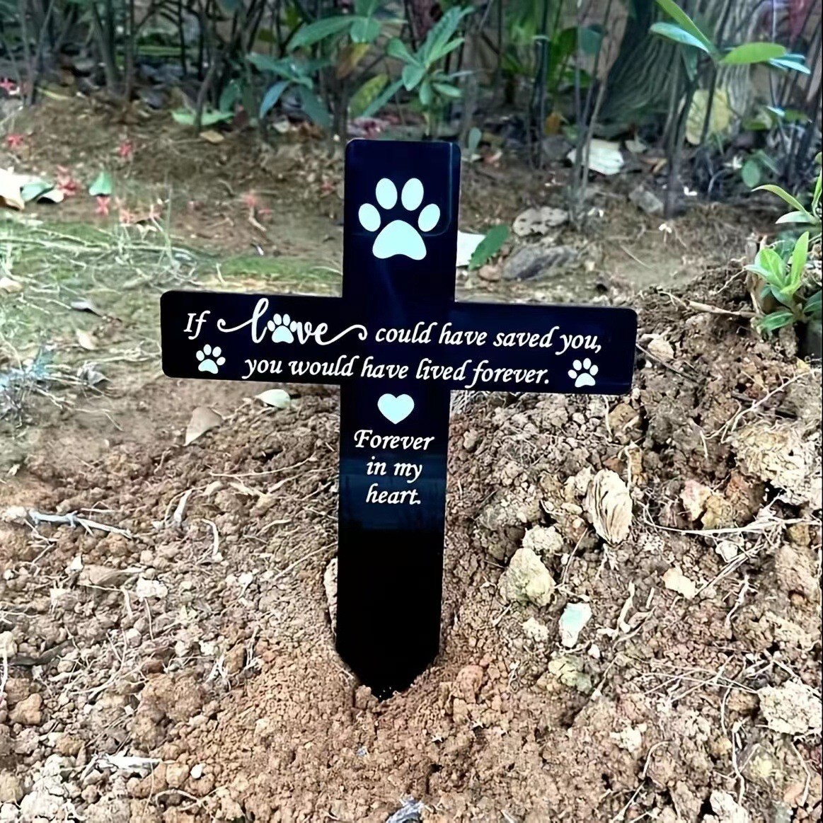 Personalized Pet Memorial Stone – Custom Engraved Granite Grave Marker for pet