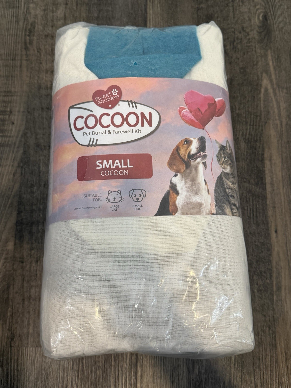 Sweet Goodbye Cocoon for Pet Burial & Cremation Premium Wool Natural Color Small