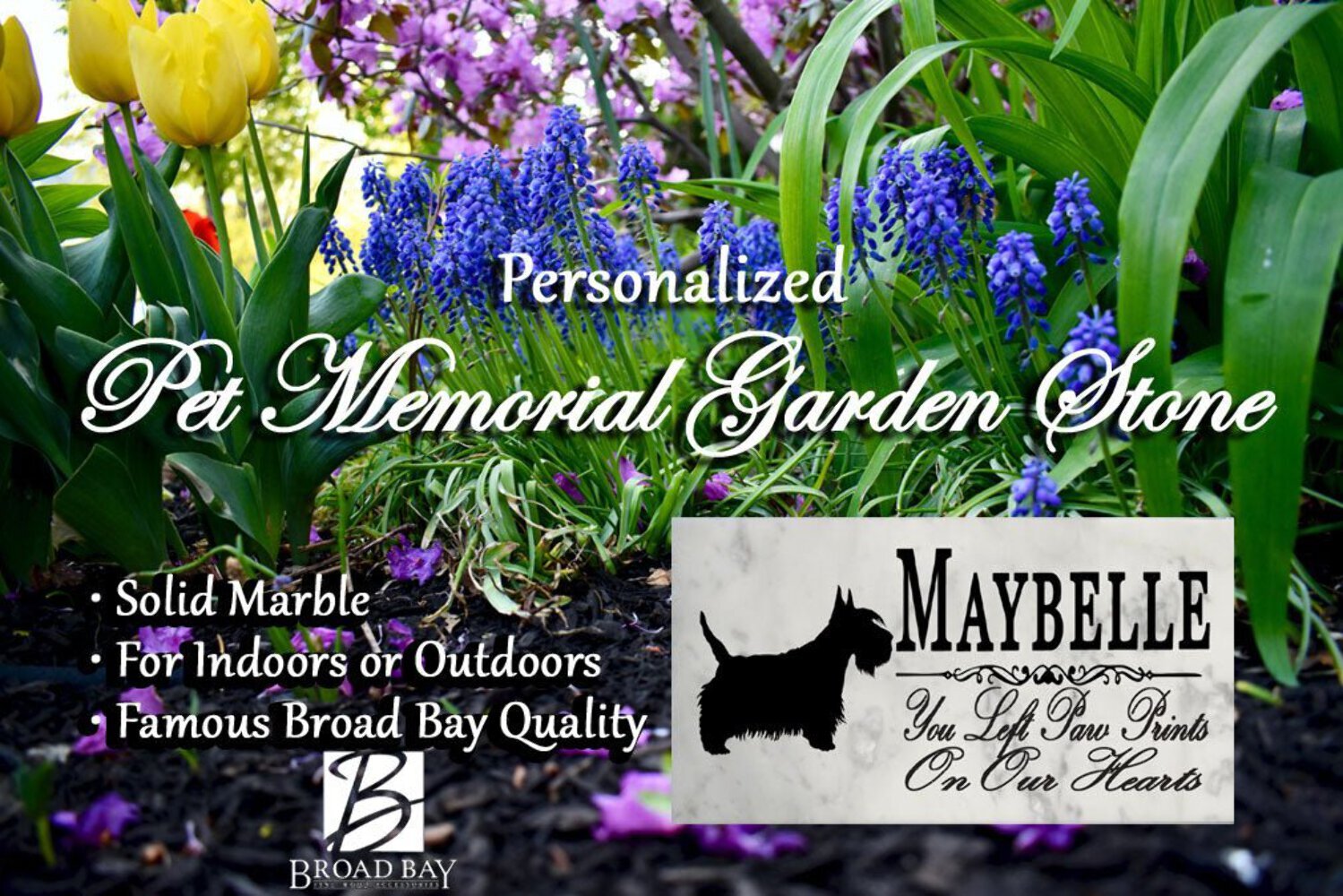 Scottie Memorial Stone Personalized Scottish Terrier Dog Garden Plaque Grave Mar