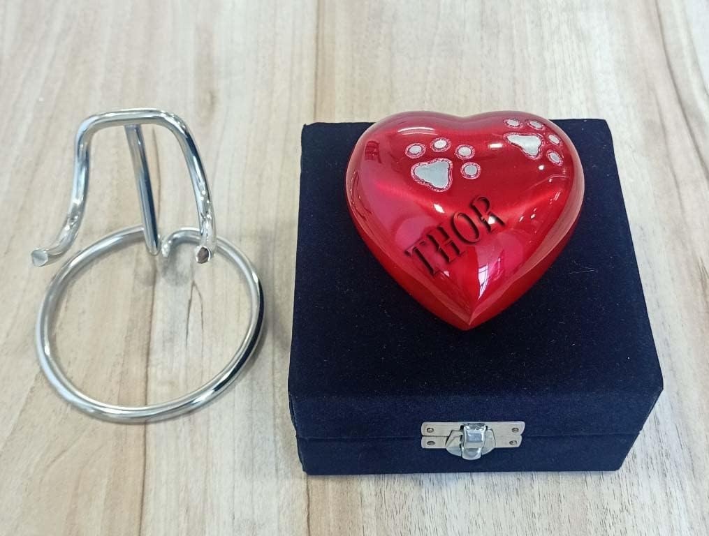 Red Footprint Small pet Marks Urns for Human Ashes – Mini Urns Human Ashes Heart