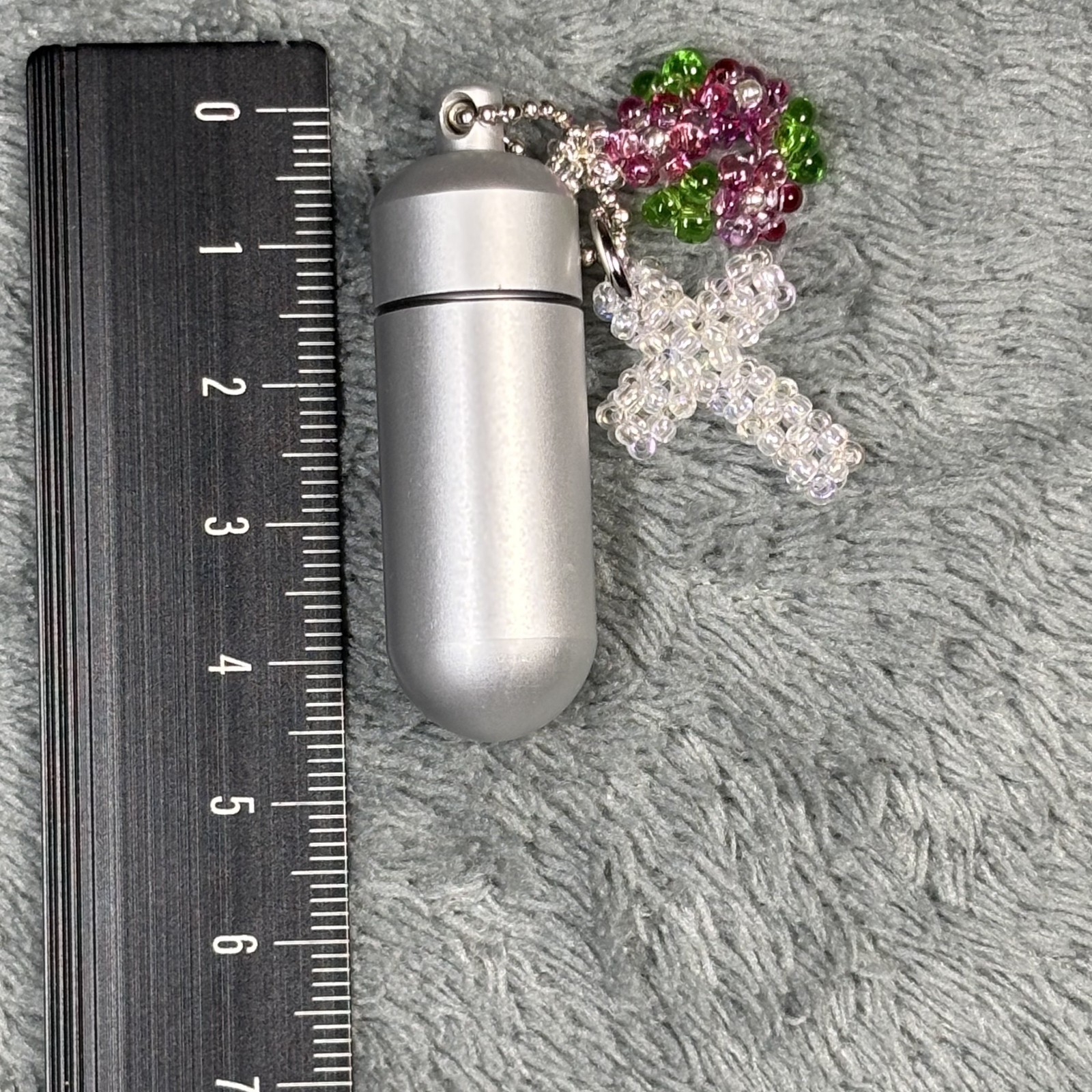 Cremation Ashes Keychain – Cremation Keepsake(white cross and wine red ornament)