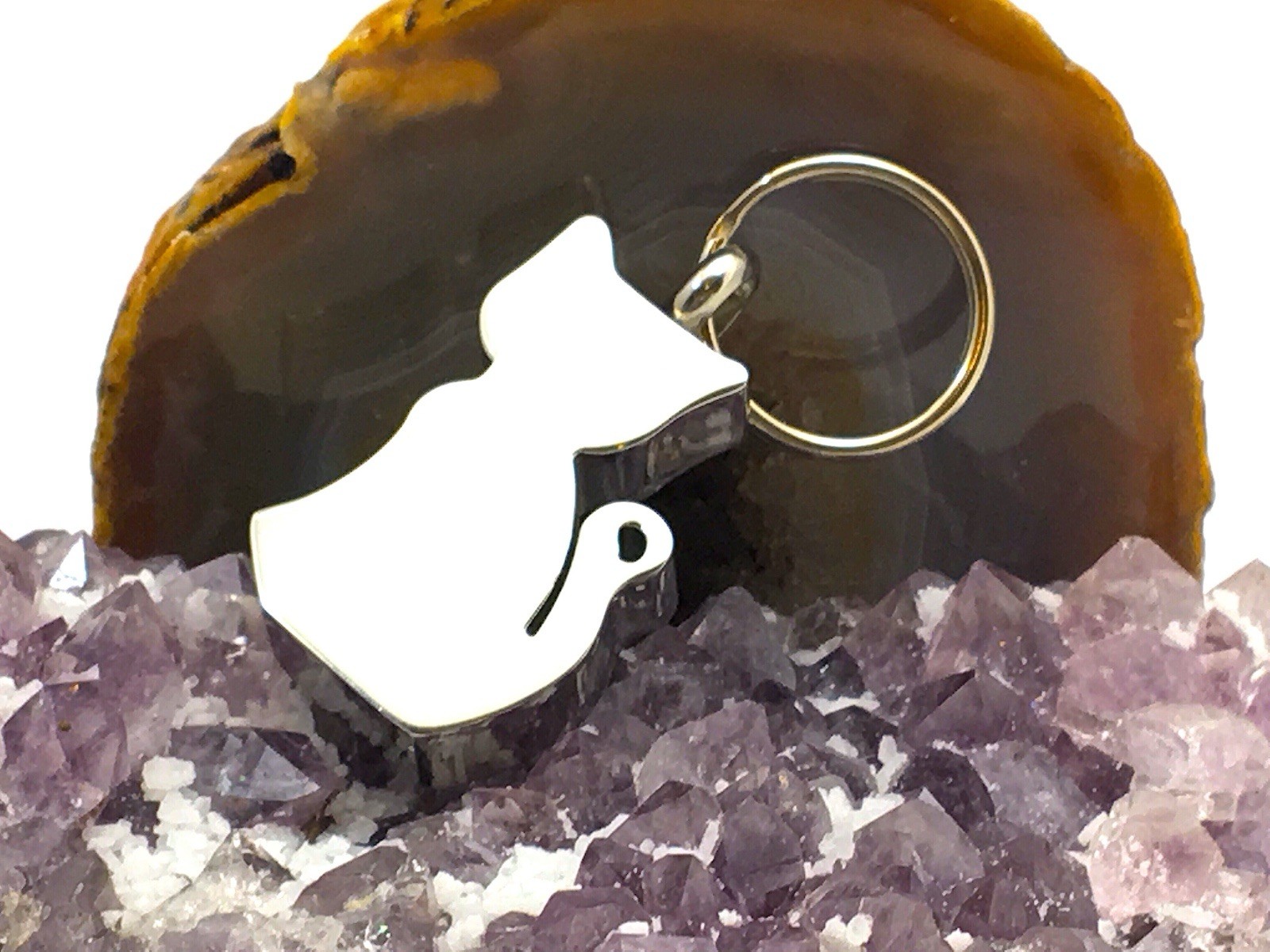 Cat Cremation Necklace Jewelry Pendant Urn for Ashes Memorial Gift Silver Kitty