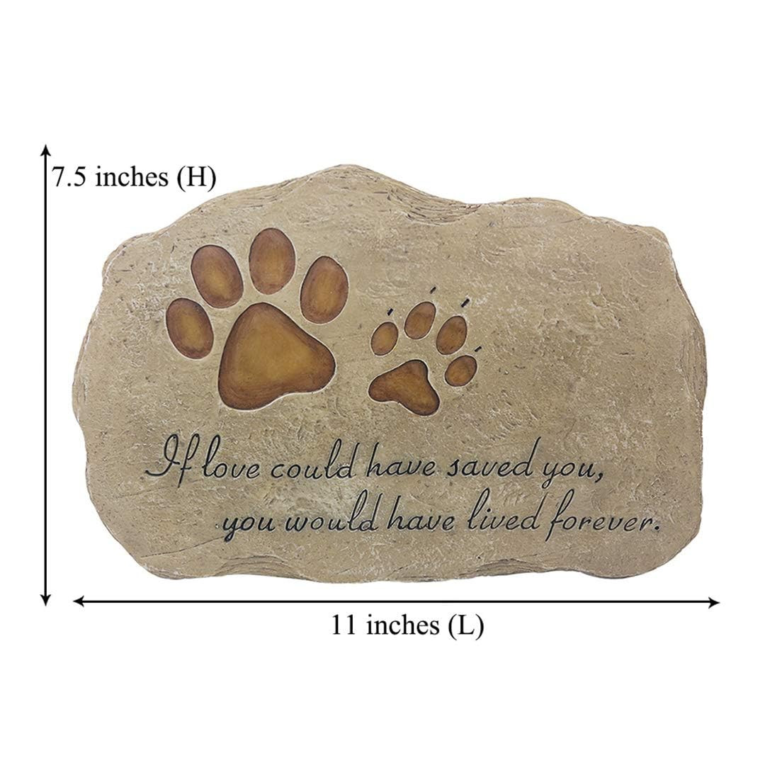 KEXMY Pet Memorial Stone Grave Marker for Dog or Cat, Pet Dog Garden Stone fo…