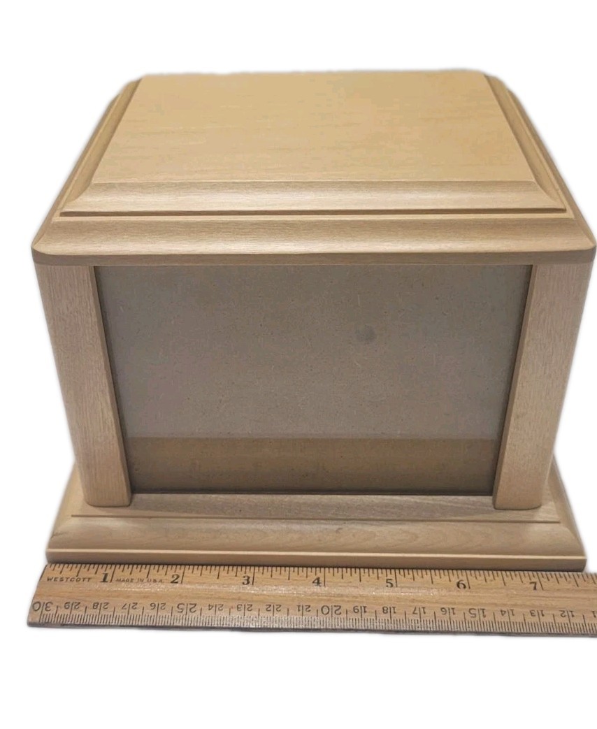 🆕️ Pet Memorial Urn for Ashes Handmade Natural Wood Keepsake Photo Box Small