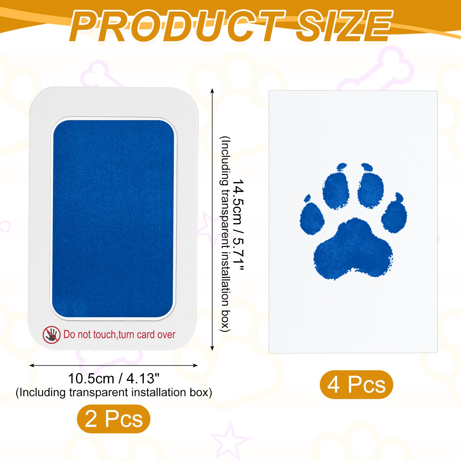 Pet Paw Print Kit 5.7″X4.1″ Paw Print Impression Dark Blue 2 Set