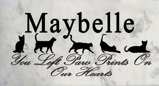 Personalized Marble Cat Memorial Stone Custom Grave Marker Pet Loss Gift
