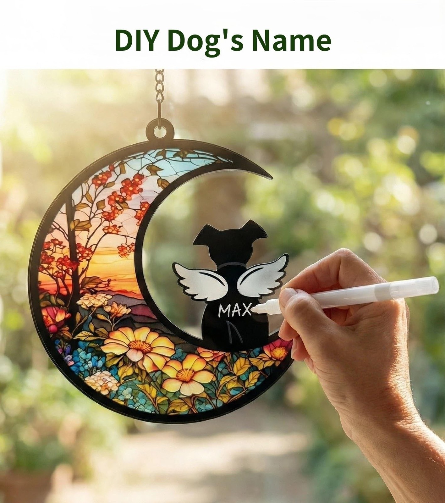 Dog Memorial Gifts,DIY Angel Dog Suncatcher Memorial,Loss of Dog Sympathy Gif…