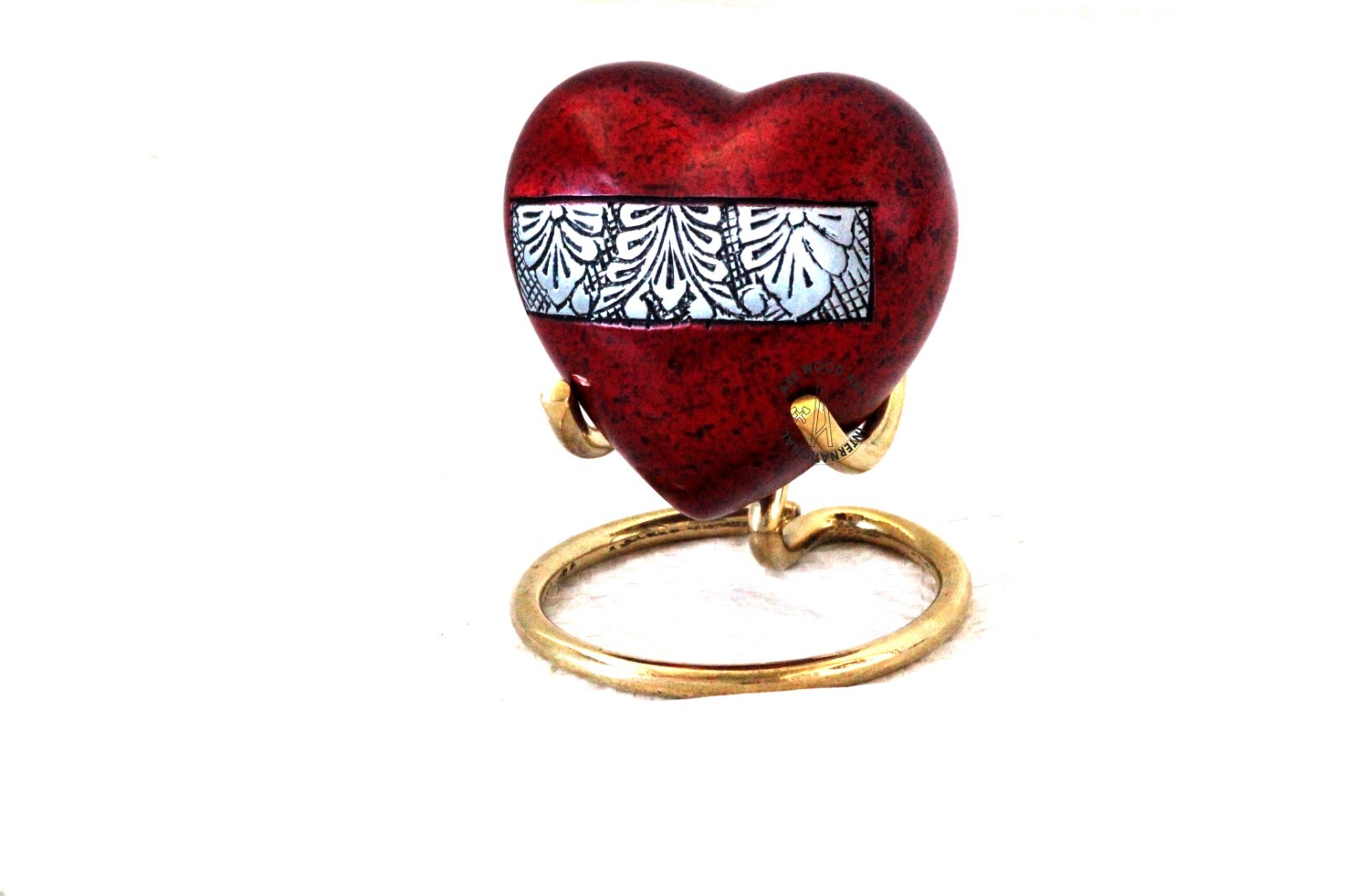 cat urns engraved red love heart shape mini urns for dog cat bay memory storage