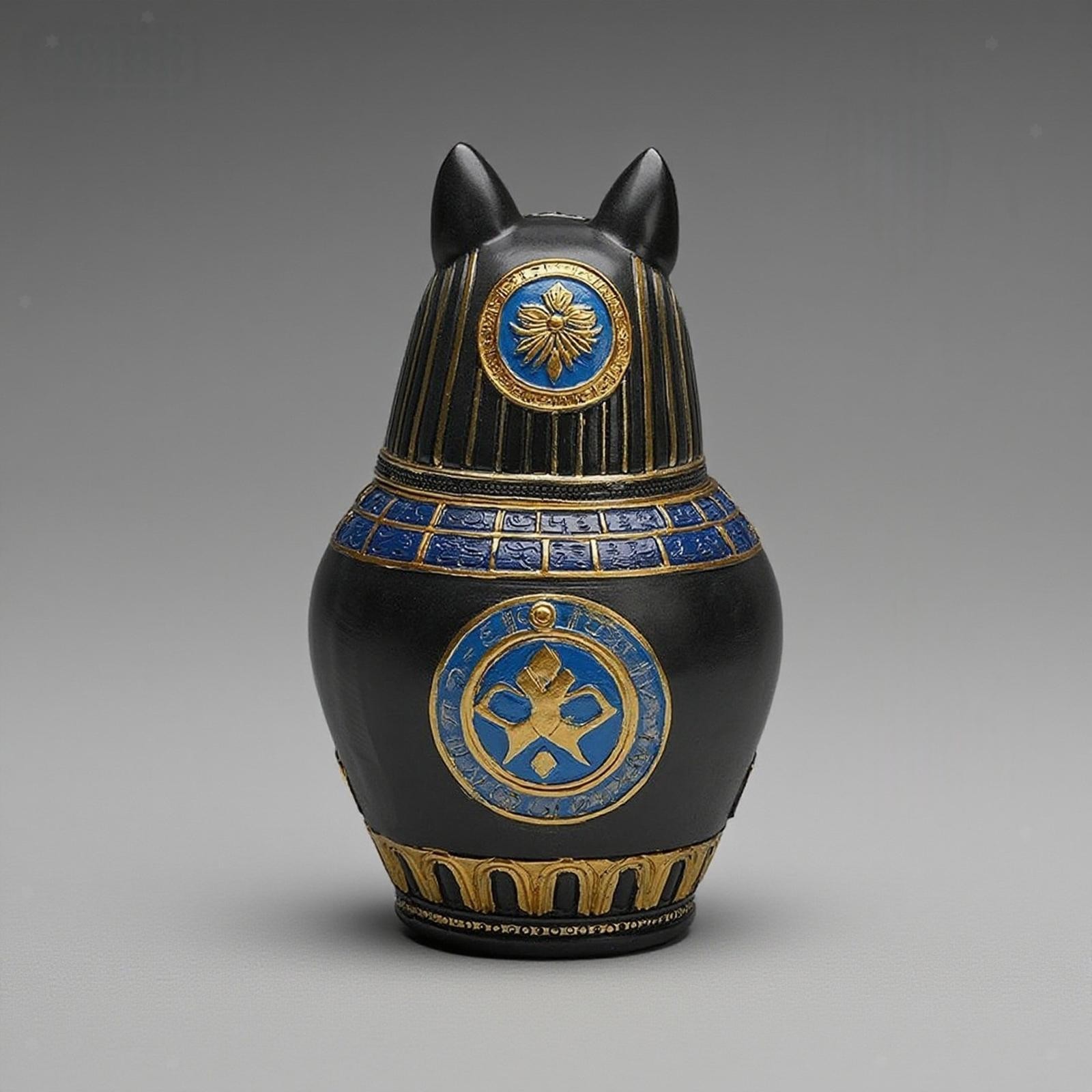 Pet Urn Canopic Jar Statue Sturdy Resin for Small Animals Puppy Kitten