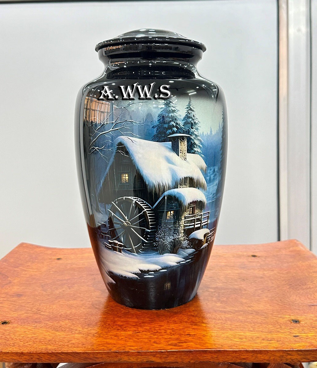 Memorials Cremation Urns for Human Beautiful Classic House Design Ashes Urn