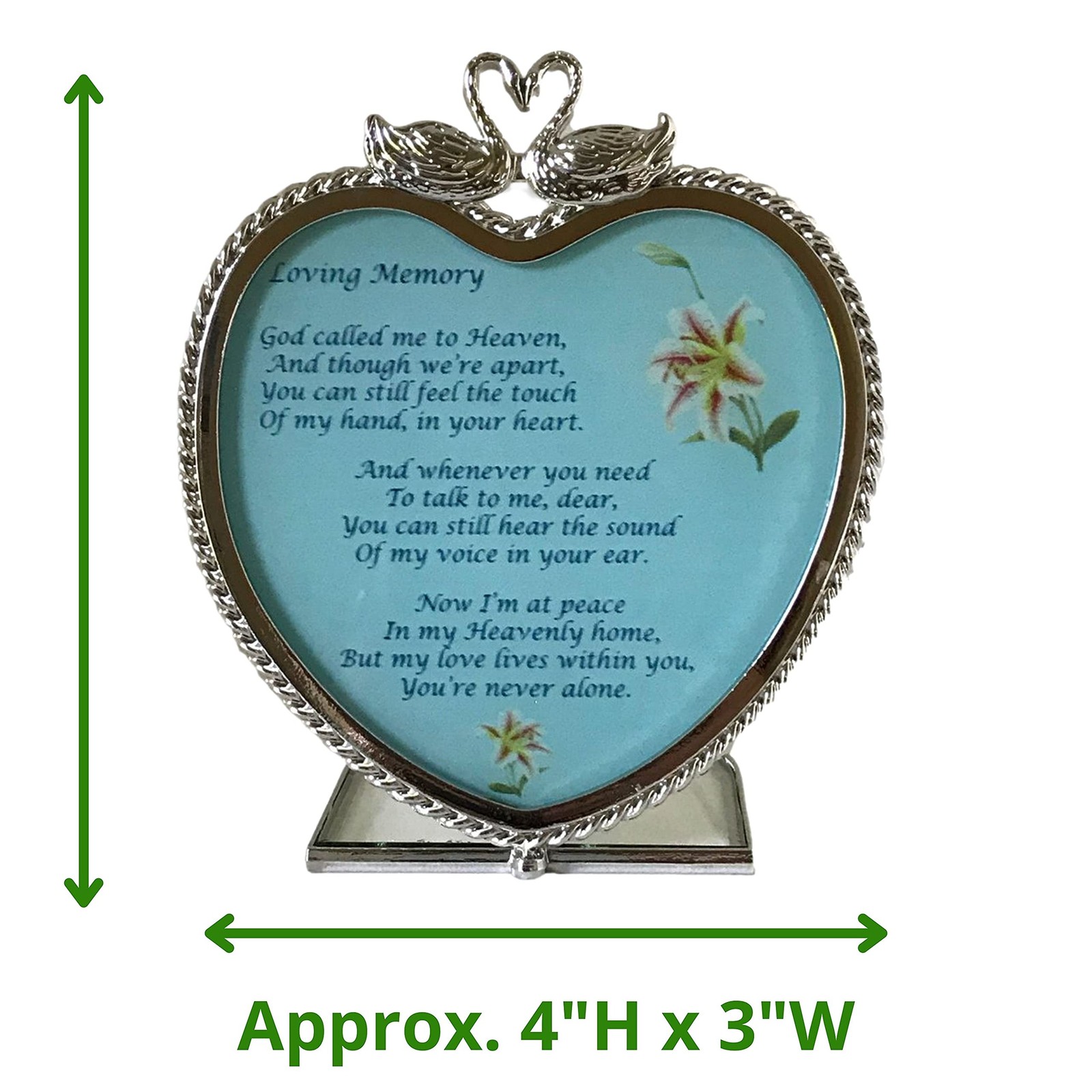 Sympathy Gift Memorial Candle Holder – in Loving Memory Heart Tealight Hol