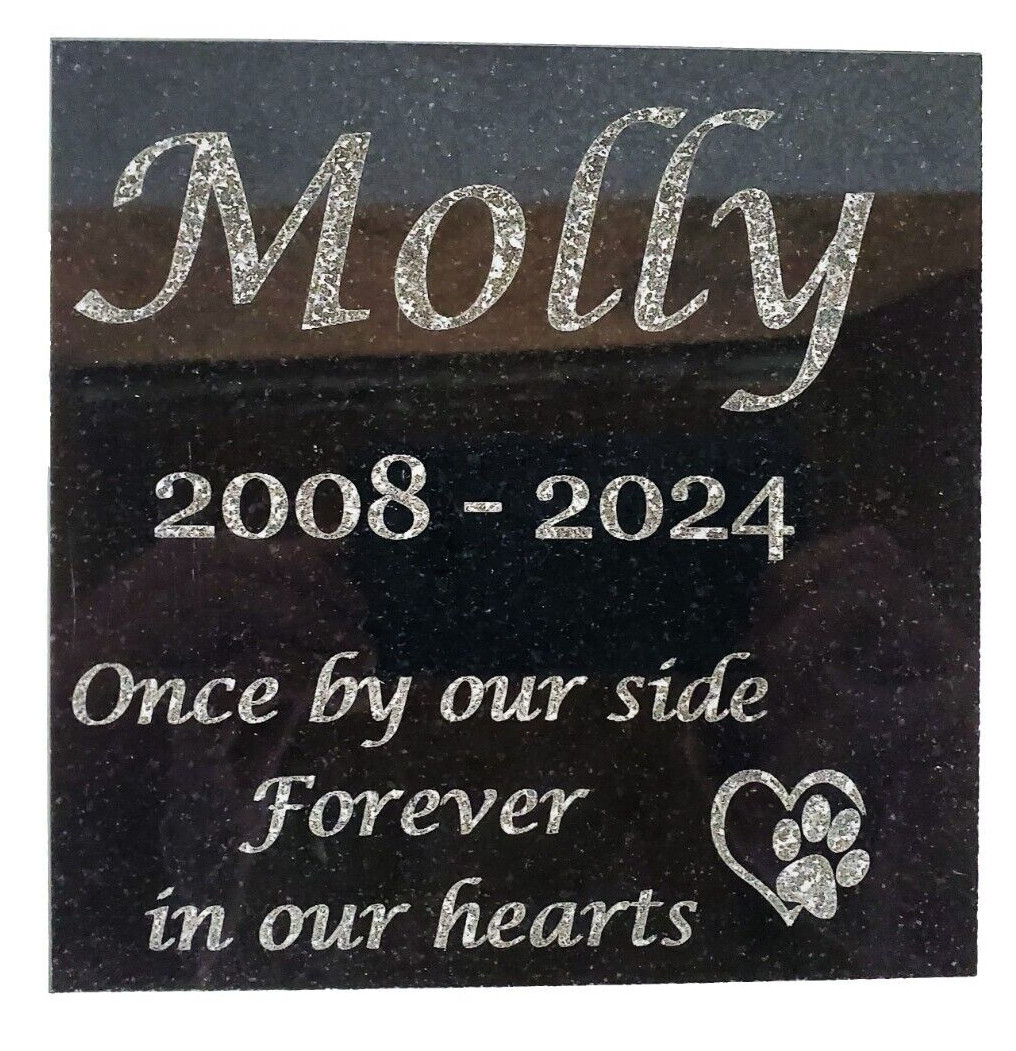 Pet Memorial Grave Stone Garden Headstone Cemetery Marker for Cat or Dog d2