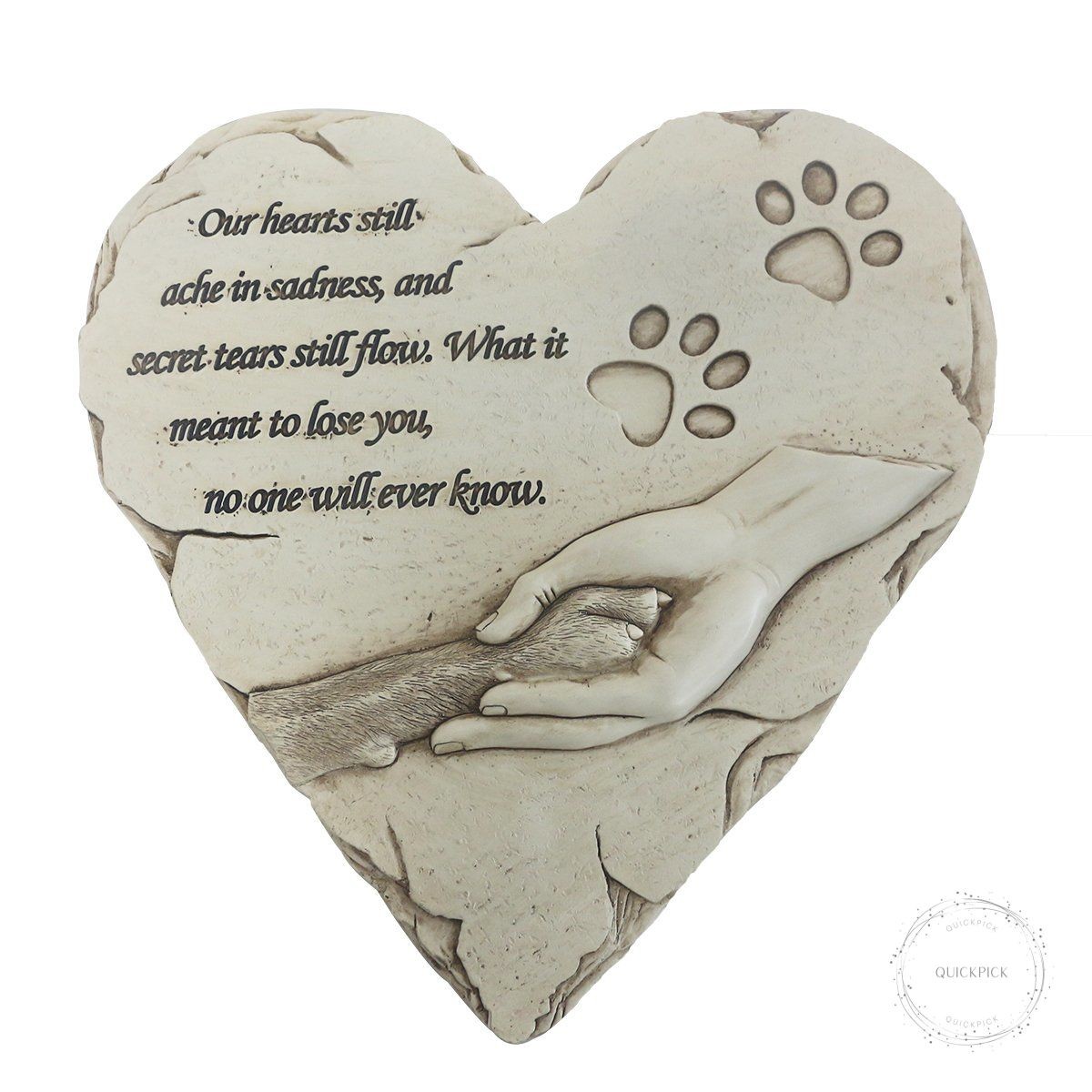 Heart Shaped Pet Dog Memorial Stones Grave Markers, Pet Dog Headstones Memorial
