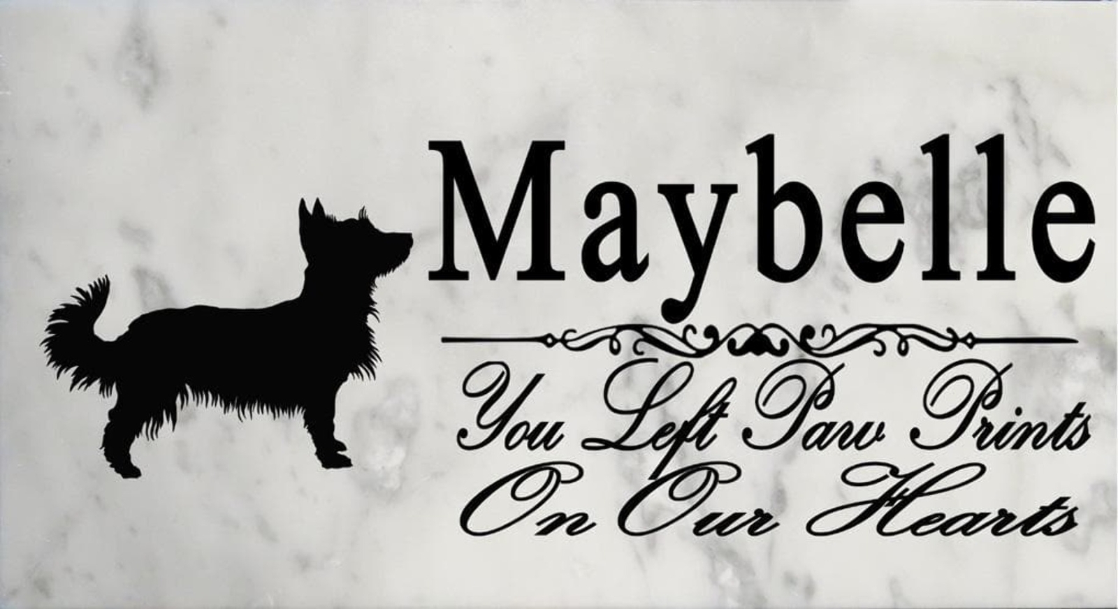 Australian Terrier Memorial Marble Stone Plaque Personalized Garden Plaque Grave