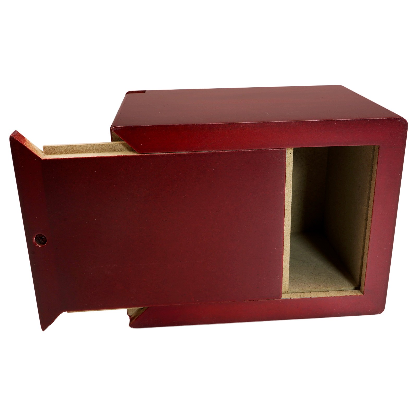 Red Wooden Funeral Cremation Urn with Photo Frame For Dogs And Cats 3.9*3.6in