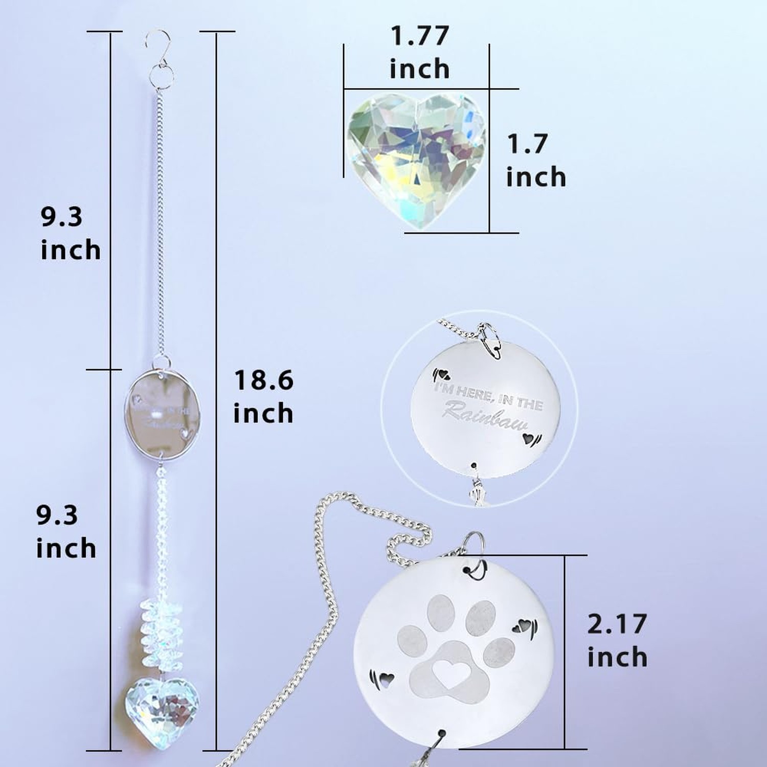 Pet Memorial Gifts for Dogs Cats, Crystal Suncatchers, Loss of Dog Sympathy G…