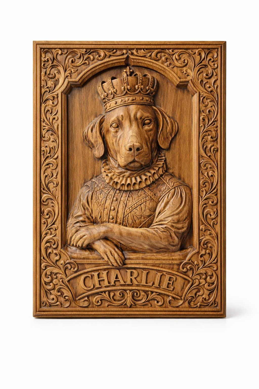 Custom Dog Portrait Wood Carving From Photo Personalized Pet Memorial Gift
