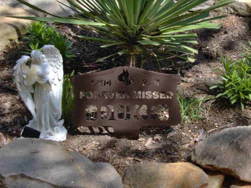 Metal Pet Memorial Headstone Grave Marker Personalized For Your Dog or Cat