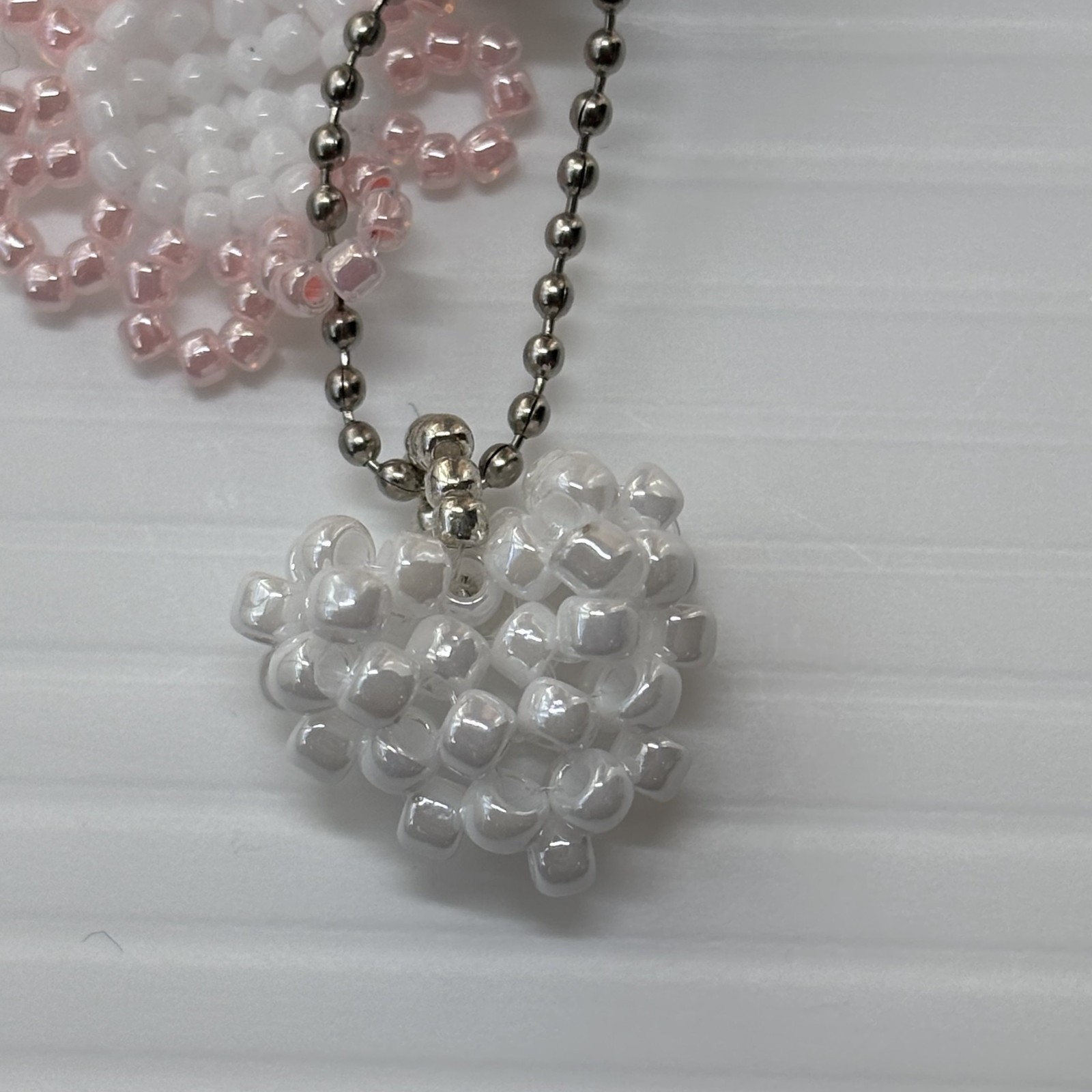Cremation Ashes Keychain – Cremation Keepsake(pink flowers and white heart)