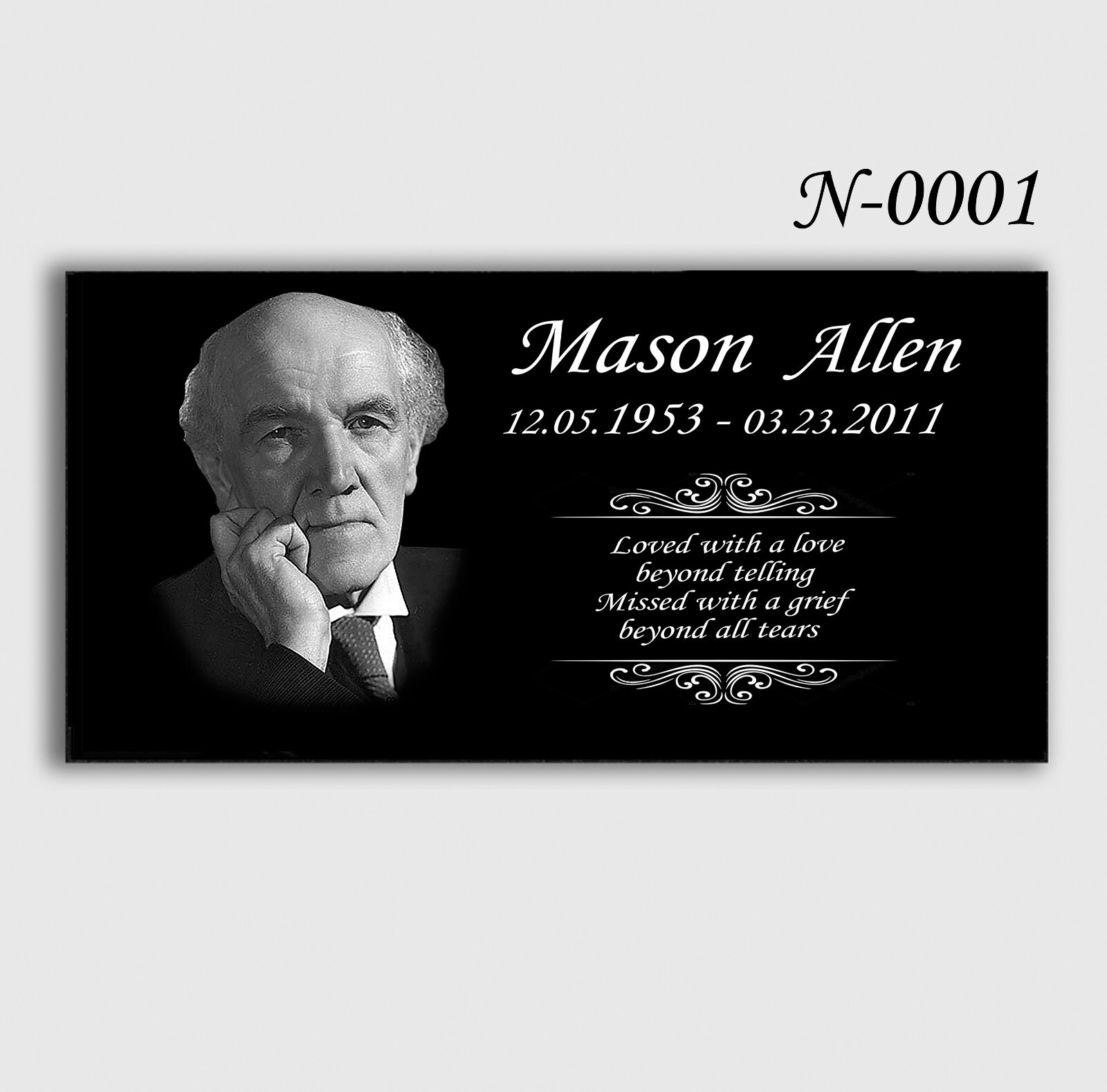 16″х8″х3″ inch Large Pet Headstone  Diamond Engraved on the Grave Marker Granite