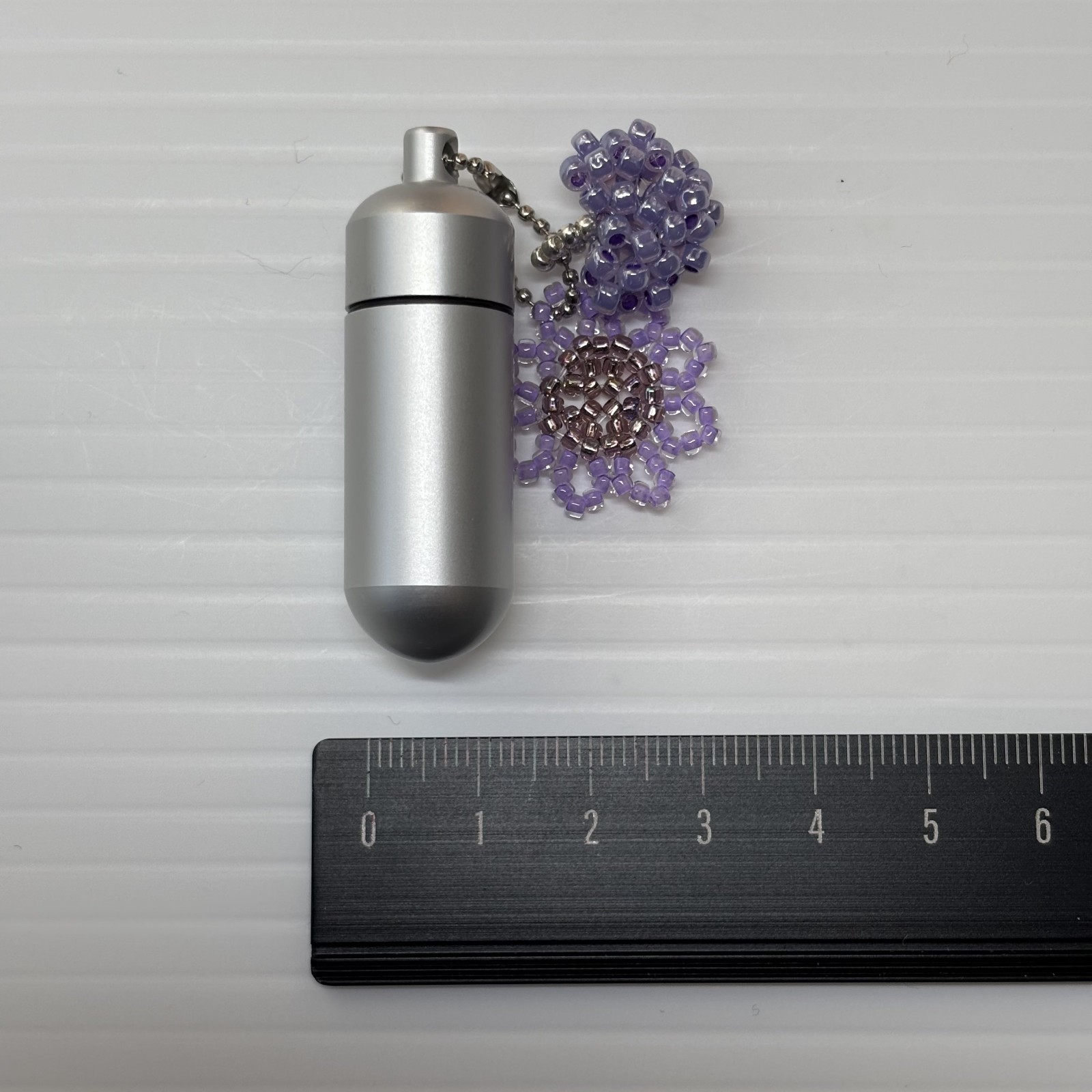 Cremation Ashes Keychain – Cremation Keepsake(purple flowers and heart)