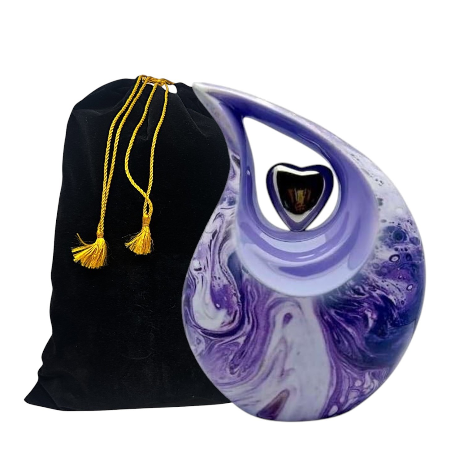 10” Teardrop Urn for Human Ashes for Adult Memorial Ashes Urns Men & Women