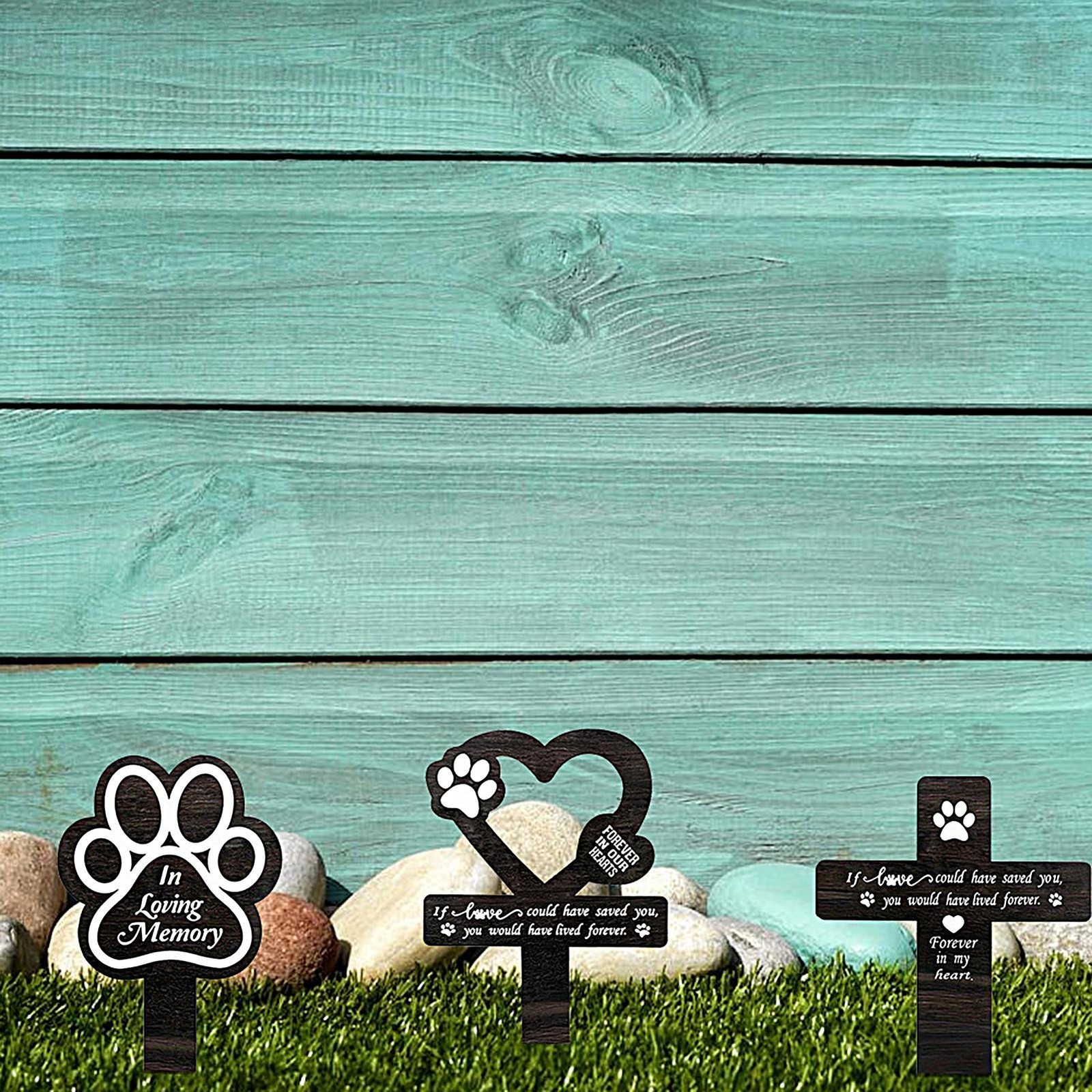 Pet Memorial Graves Markers Dog Cemetery Garden Memorial Stake Grave Decor Cross