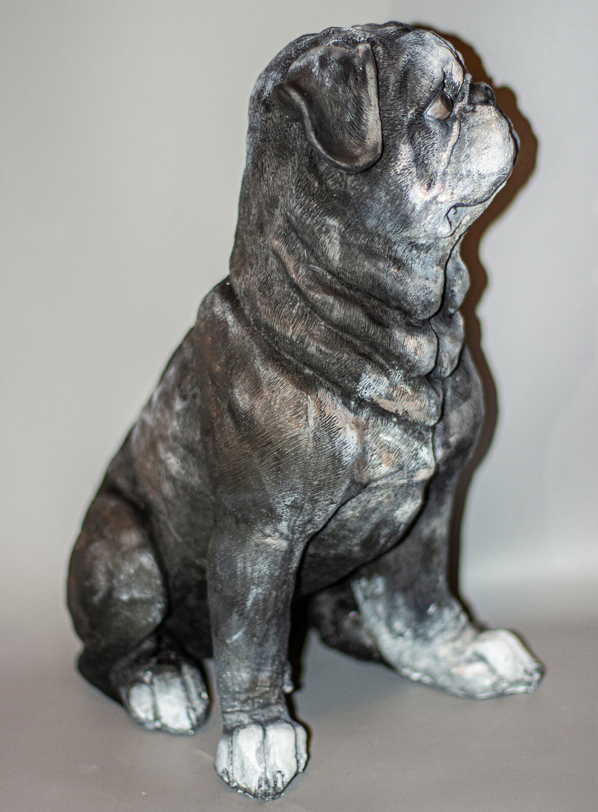 Pet Memorial Urn Ashes Black Pug Dog Loss Grave Sculpture Keepsake Sympathy Gift