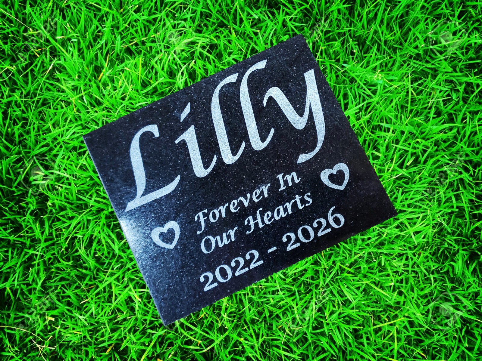 Pet Memorial Burial Stone – Grave Marker Headstone – Granite Garden Plaque A5