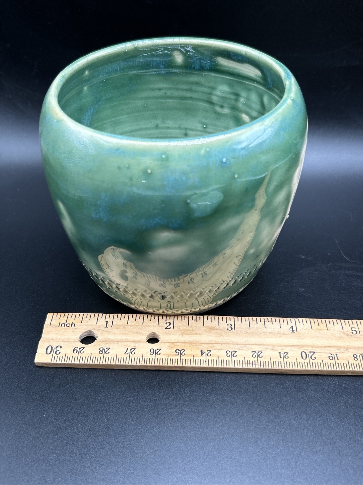 PET URN Hand Made Thrown Pottery For Ashes & Memorabilia 4” Wide 3 1/2” Tall