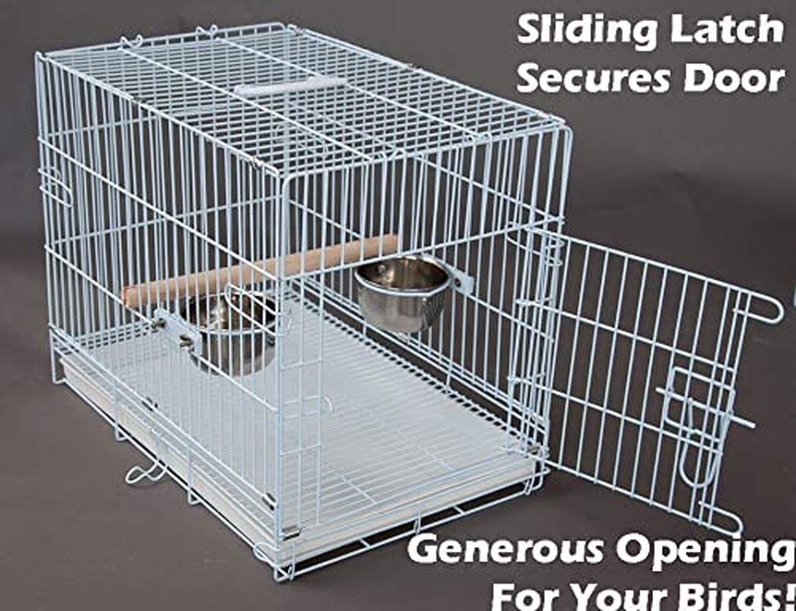 Large Portable Durable Metal Travel or Veterinary Easy Collapsable Parrot Bir…