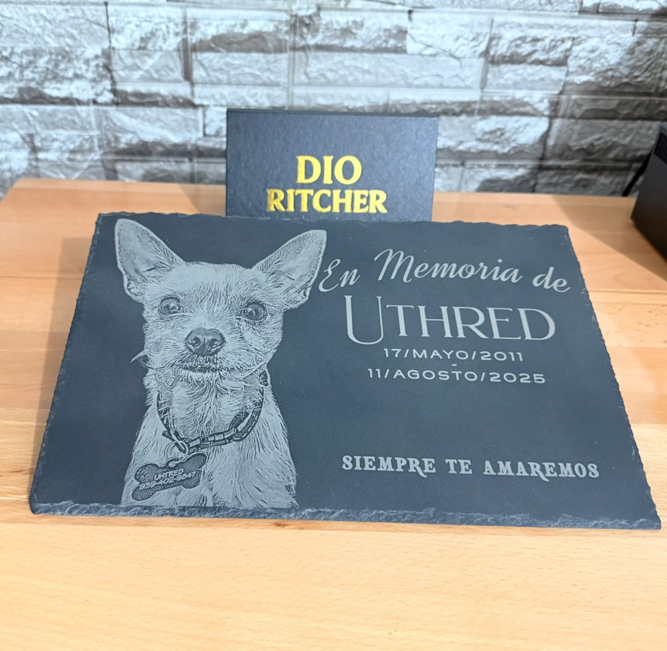 Custom Laser Engraved Pet Memorial Stone Plaque Personalized Dog Cat Grave stone