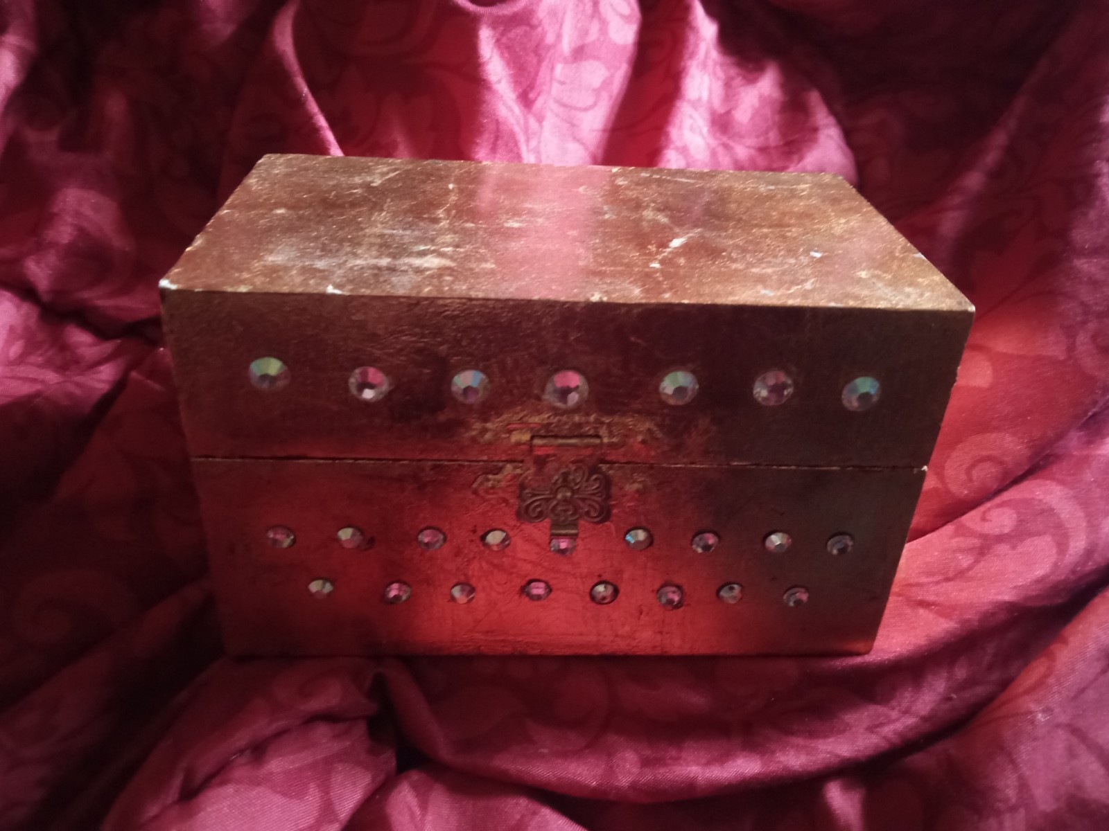 Handmade Dog Urn. Real Gold Leaf, Swarovski. Dog Cat Urn One Of A Kind