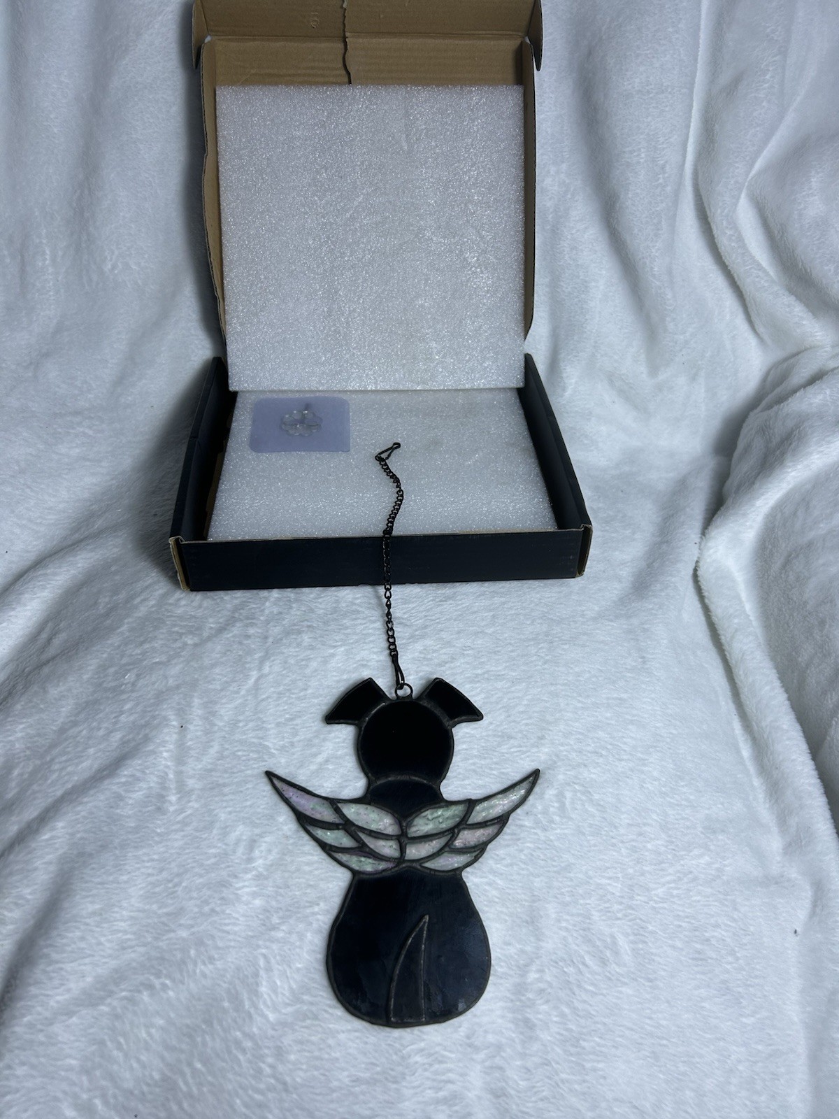 Glitzlamp Pet Memorial Staind Glass Wind Chime New