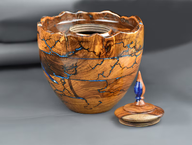 Wooden Urns for Human Ashes Adult Male Female – Cremation Urn Large Wood Urn Box