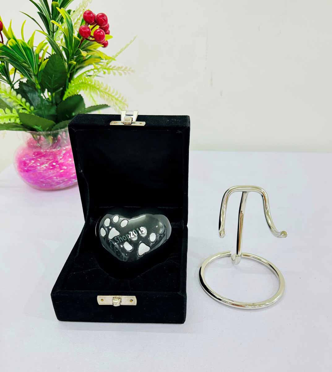 Small heart cremation urn for human ashes – premium box and heart urn standard –