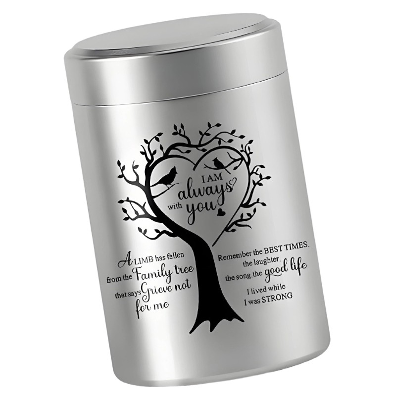 Elegant Aluminum Mini Trees Of Life Urn With Secure Opening For Ashes Keepsakes
