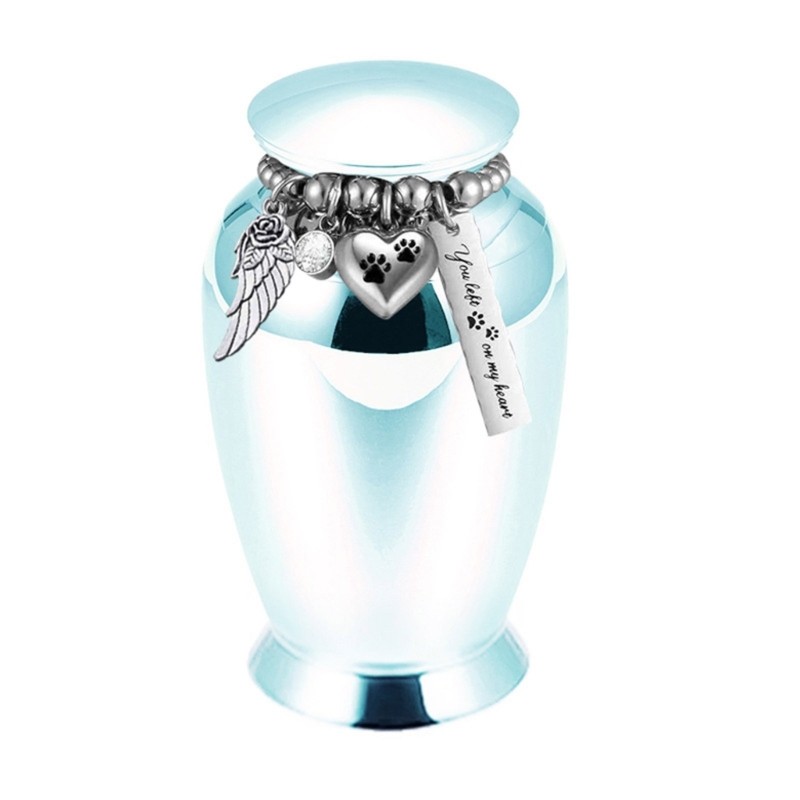 Pet Cremation Box Aluminum Alloy Memorial Urn For Cherished Memory Ashes Storage