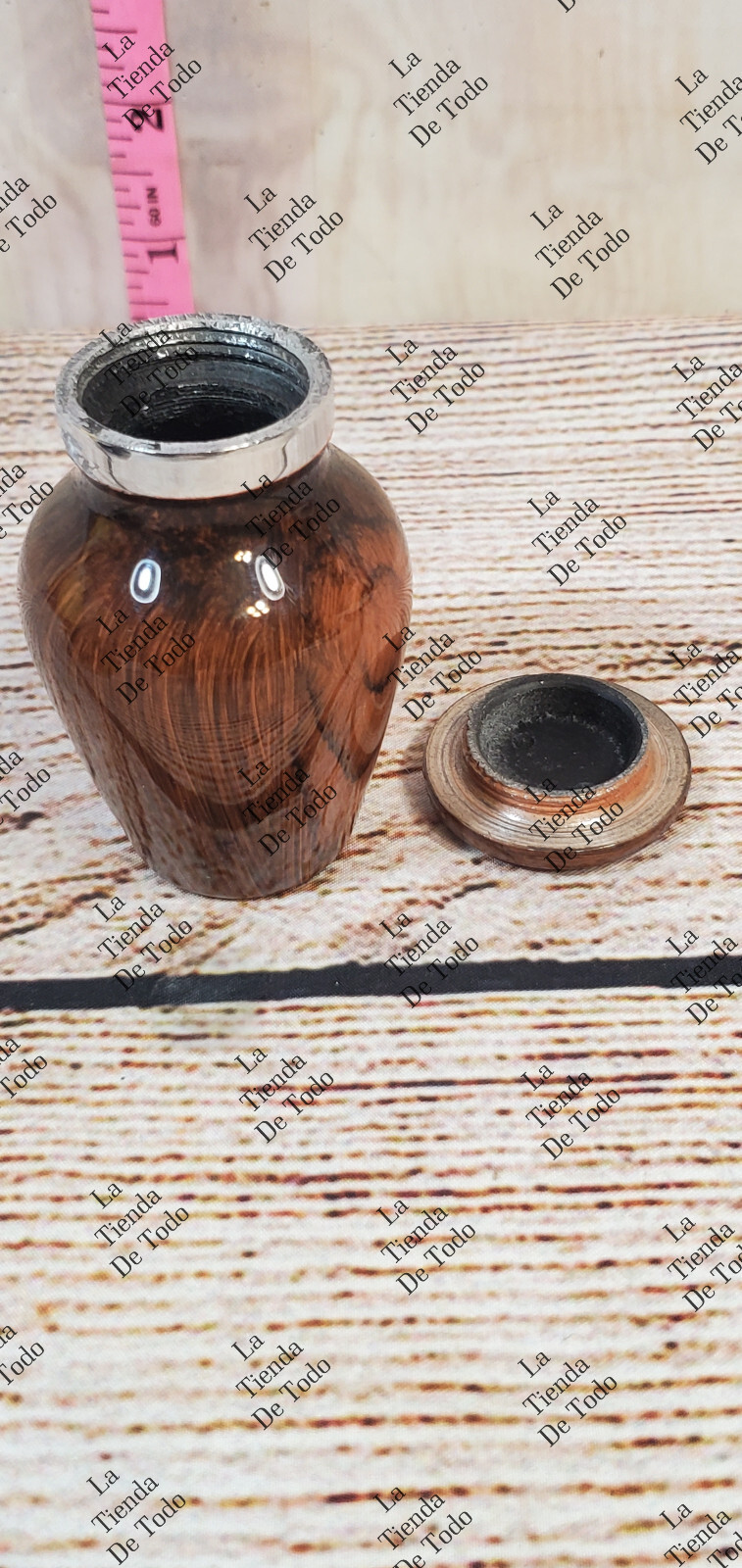 Aluminum Small Urn wood grain style paint elegant for Humas pet dog chihuhua