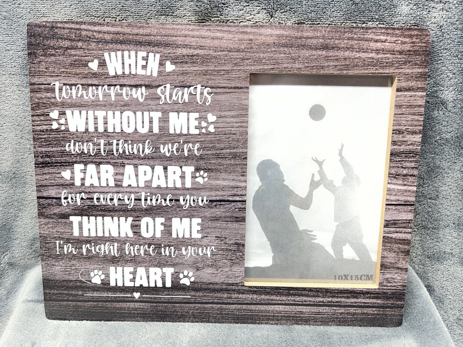 Pet Dog Memorial Wooden Picture Frame – When Tomorrow Starts Without Me NEW