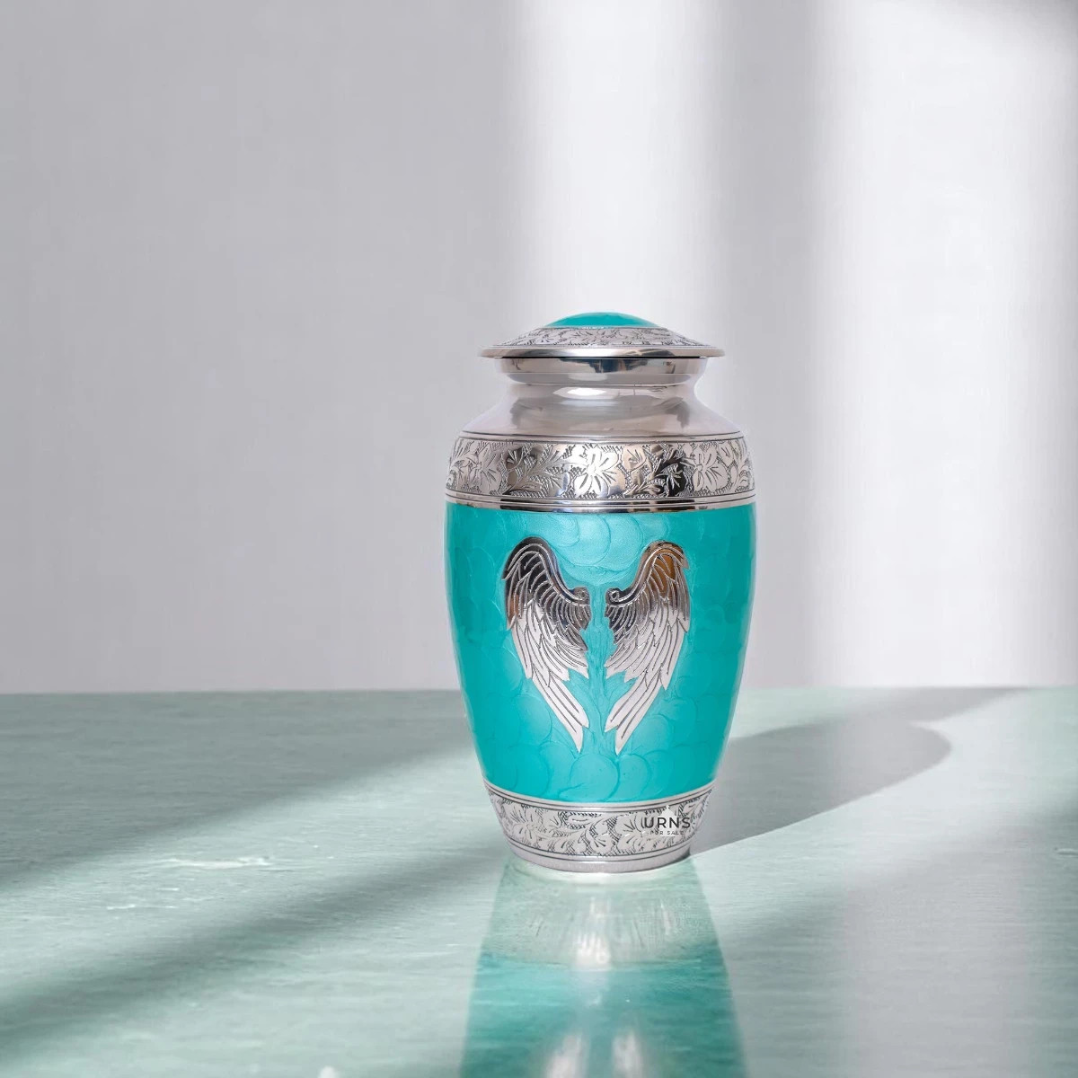 Guardian Wings Serenity Green Angel Wings Cremation Urn for Sale