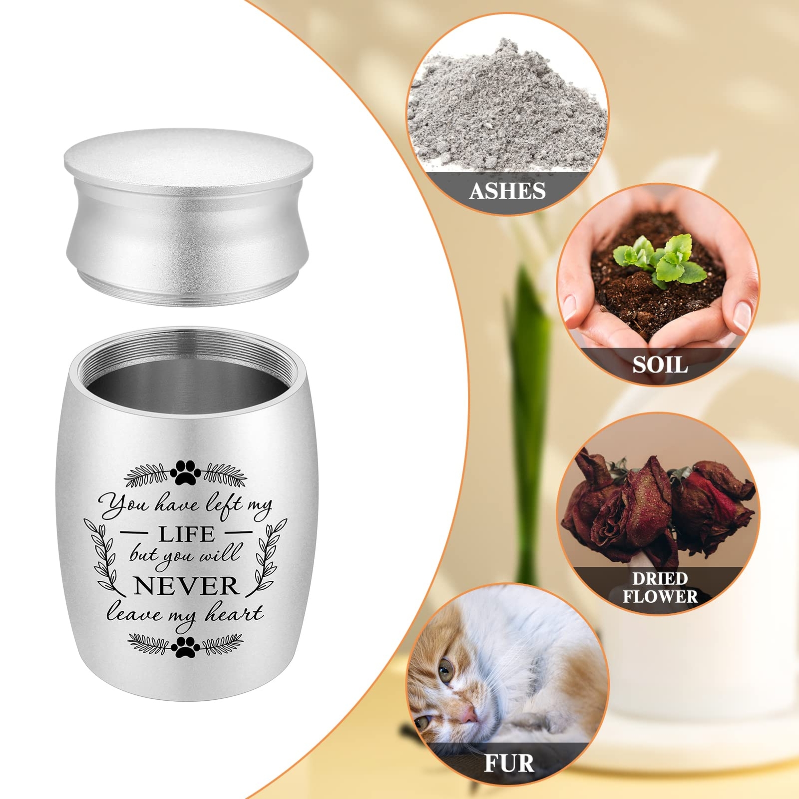 3 Inches Small Keepsake Cremation Urn Mini Cremation Urns for Ashes Memorial Urn